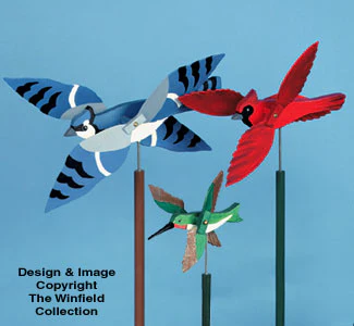 11 Wild Bird Whirligigs Wood Project Plan Patterns