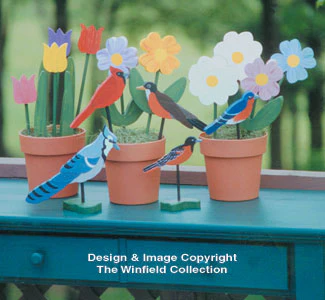 16 Mini Plant Pokes Woodcraft Pattern(F)