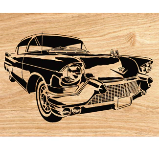 1957 Cadillac Scrolled Wall Art Pattern