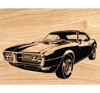 1968 Firebird 400 Scrolled Wall Art Pattern