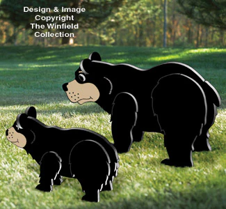 3D Black Bear Family Pattern [Z-2082 & 2083]