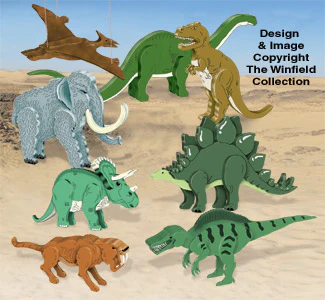 3D Dinosaur/Prehistoric Animal Pattern Set (Z-2453, 2454, 2455, 2465, 2466, 2467, 2481, 2482)