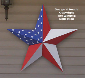 3D Large Wood Star Pattern