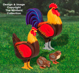 3D Life-Size Chicken Wood Patterns