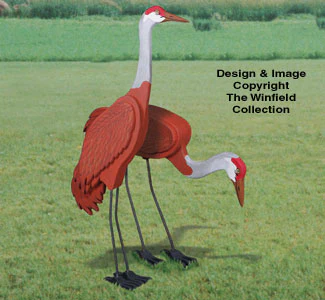 3D Life-Size Sandhill Cranes Wood Pattern