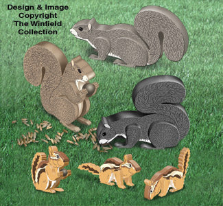 3D Squirrels and 3D Chipmunks Pattern Set [Z-2202 & 2242]