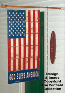 Americana Flag Woodcraft Pattern(F)