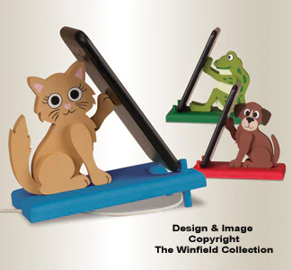 Animal Cell Phone Stands #2 Scroll Saw Pattern (IH)