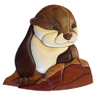 Baby River Otter Intarsia  Project Pattern
