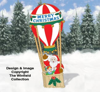 Ballooning Santa Woodcraft Pattern