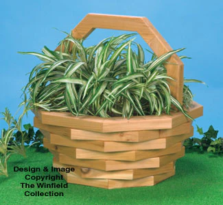 Basket Planter #3 Wood Pattern(F)