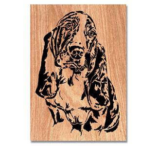 Basset Hound Scrolled Art Project Pattern
