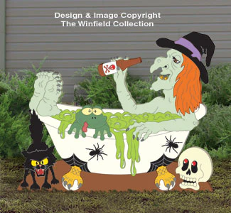 Bathtub Witch Woodcrafting Pattern