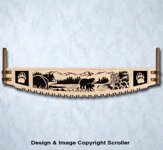 Bear Crosscut Saw Wall Art Pattern