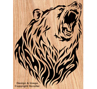 Blazing Griz Scrolled Art Pattern