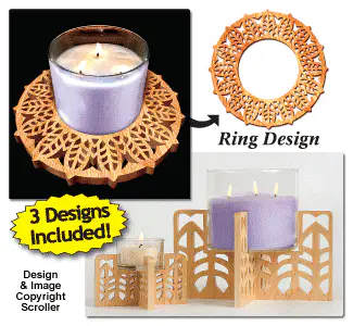 Candle Ring & Holder Pattern Set #4