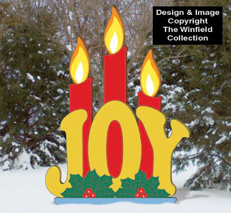 Candlelight JOY Wood Pattern