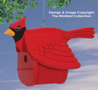 Cardinal Birdhouse Woodworking Pattern