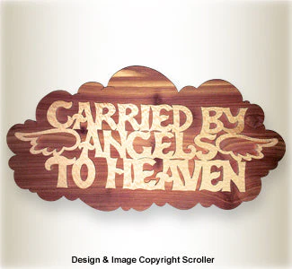 Carried by Angels Wall Plaque Pattern - Downloadable