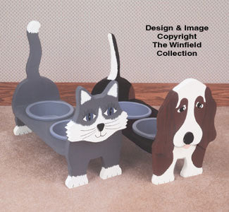 Cat & Dog Dish Holders Wood Plans(F)