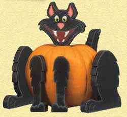Cat Pumpkin Poke Woodcraft Pattern(F)