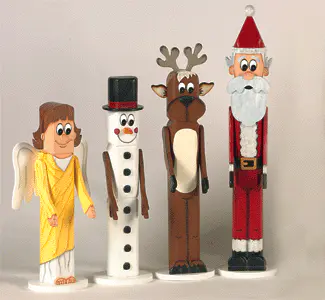 Christmas Pole People Wood Pattern