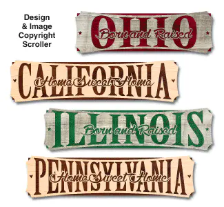 US State Pride Wall Plaque Design Patterns