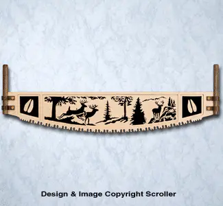 Deer Crosscut Saw Wall Art Pattern