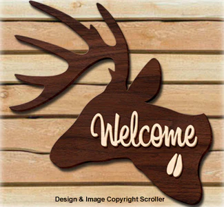 Deer Welcome Sign Pattern