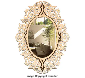 Drawing Room Wall Mirror Design Pattern