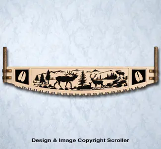Elk Crosscut Saw Wall Art Pattern