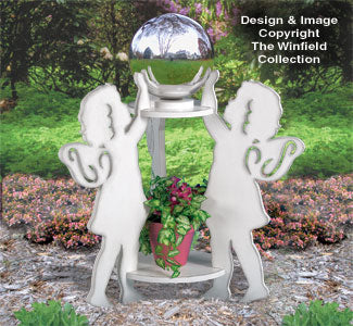 Fairy Gazing Ball Planter Wood Pattern(F)