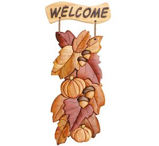 Fall Welcome Swag Intarsia Design Pattern