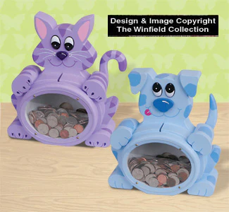 Fat Cat and Dog Bank Pattern