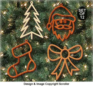 Festive Christmas Ornaments Pattern - Downloadable