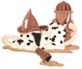 Fire Pup Dalmatian Intarsia Project Pattern