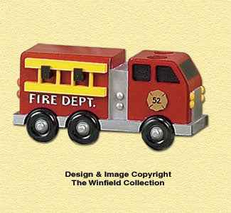 Fire Truck Woodcraft Pattern(F)