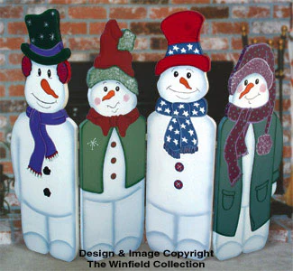 Folding Snowmen Woodcraft Pattern