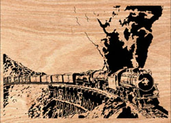 Full Steam Ahead Scrolled Art Pattern
