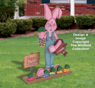Gardening Easter Bunny Woodcraft Pattern