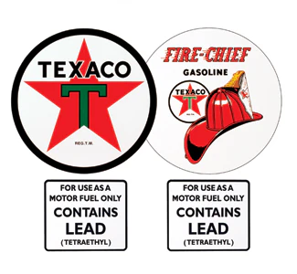 Gas Pump Decal Kit-Texaco [DECAL4 & 5 & (2)DECAL1]