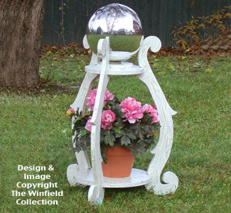 Gazing Ball Plant Stand Woodworking Plan(F)