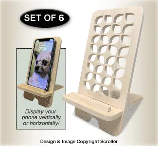 Geometric Cell Phone Stands Pattern - Downloadable