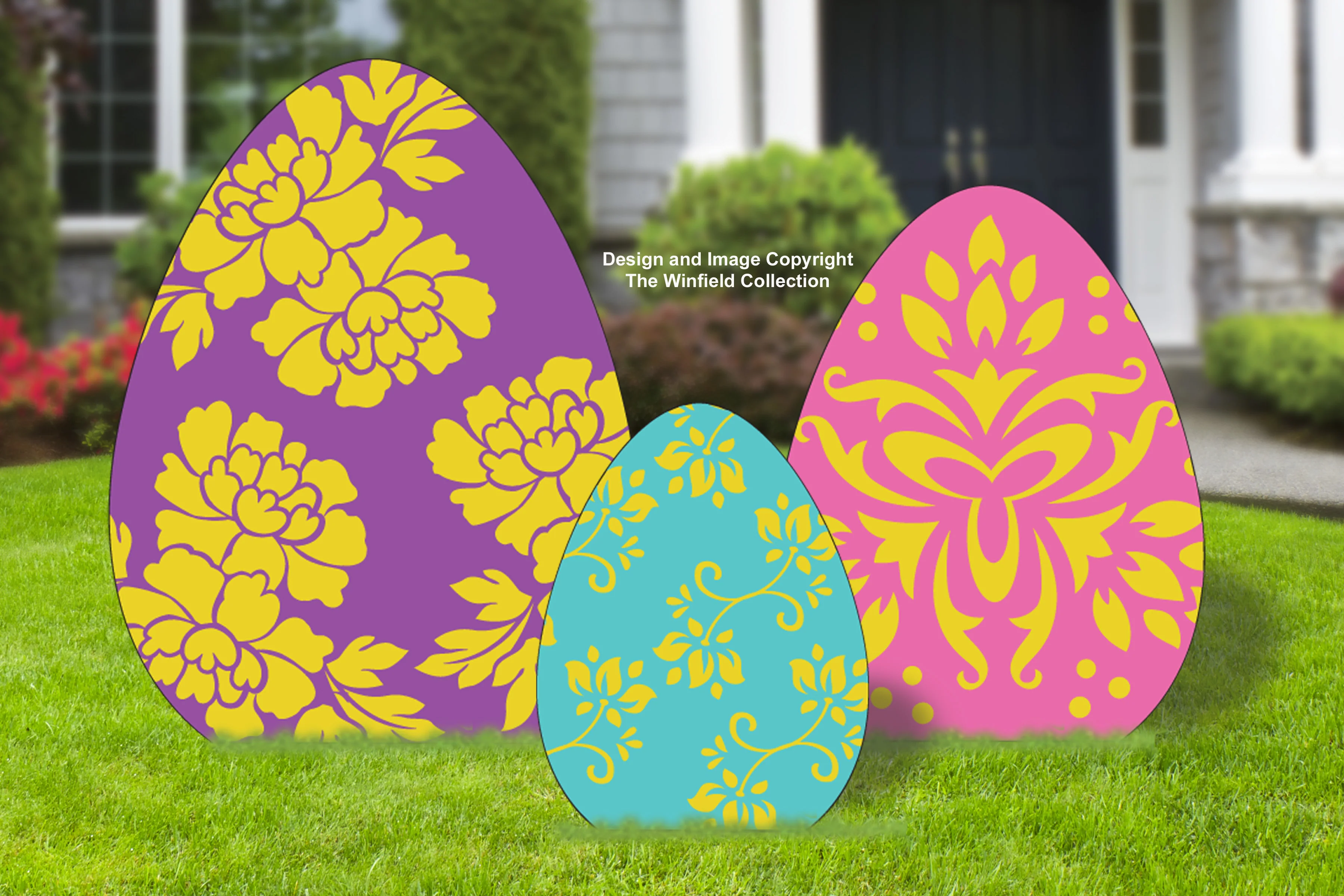 Giant Floral Easter Eggs Woodworking Pattern