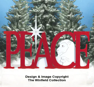 Giant Holiday Peace Woodcraft Pattern [PULL CYD134 BACKDROP]