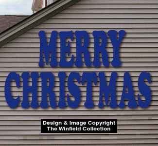 Giant Merry Christmas Woodcraft Pattern