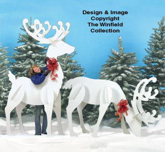 GIGANTIC Reindeer Premium Woodcraft Pattern Set [WC39 & 42]