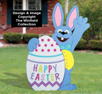 GIGANTIC Waving Bunny Premium Woodcraft Pattern