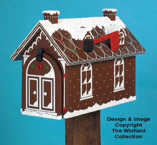Gingerbread House Mailbox Woodcraft Pattern(F)
