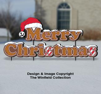 Gingerbread MERRY CHRISTMAS Pattern